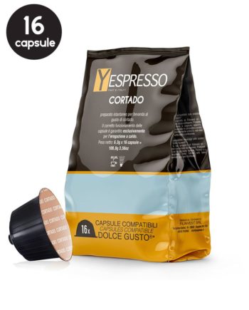 16 Capsule Yespresso Cortado - Compatibile Dolce Gusto