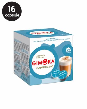 16 (8+8) Capsule Gimoka Cappuccino – Compatibile Dolce Gusto