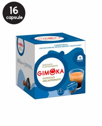 16 Capsule Gimoka Espresso Decaffeinato – Compatibile Dolce Gusto