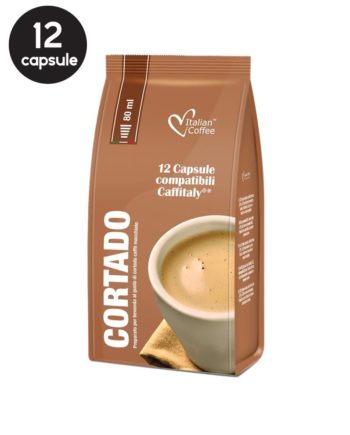 12 Capsule Italian Coffee Cortado – Compatibile Cafissimo / Caffitaly / BeanZ