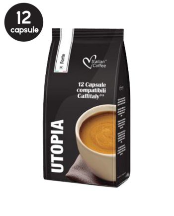 12 Capsule Italian Coffee Utopia Forte – Compatibile Cafissimo / Caffitaly / BeanZ