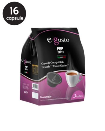 16 Capsule Pop Caffe Miscela 3 Arabica – Compatibile Dolce Gusto