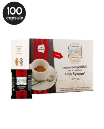 100 Capsule Gattopardo Espresso Ricco – Compatibile Uno System