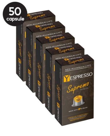 50 Capsule Aluminiu Yespresso Supremo Ristretto - Compatibile Nespresso