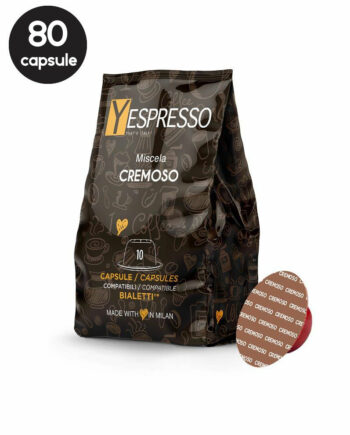 80 Capsule Yespresso Cremoso - Compatibile Bialetti Mokespresso