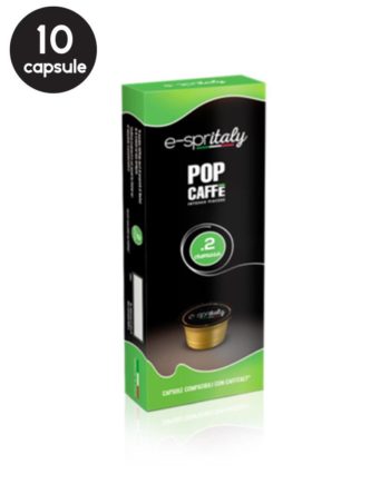 10 Capsule Pop Caffe Miscela 2 Cremoso - Compatibile Cafissimo / Caffitaly / BeanZ