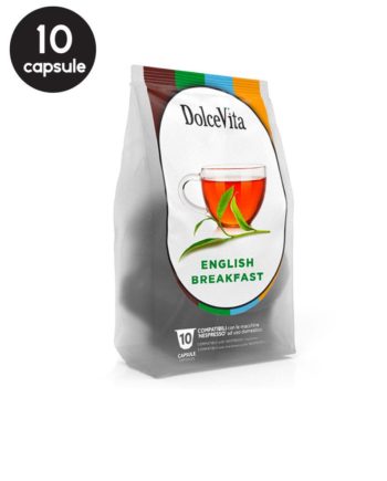 10 Capsule DolceVita Ceai English Breakfast - Compatibile Nespresso