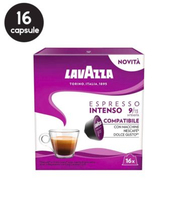 16 Capsule Lavazza Espresso Intenso - Compatibile Dolce Gusto