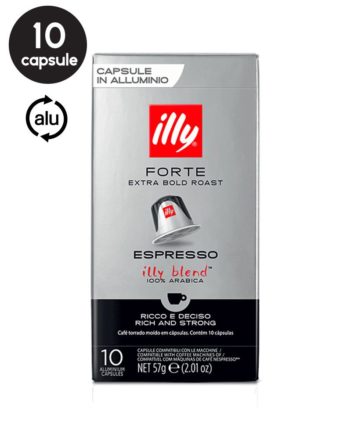 10 Capsule Illy Espresso Forte - Compatibile Nespresso