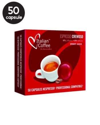 50 Capsule Italian Coffee Cremoso - Compatibile Nespresso Professional