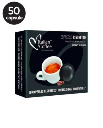 50 Capsule Italian Coffee Ristretto - Compatibile Nespresso Professional