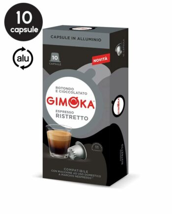 10 Capsule Aluminiu Gimoka Ristretto - Compatibile Nespresso