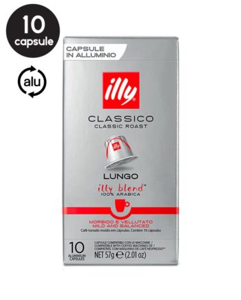 10 Capsule Illy Espresso Classico Lungo - Compatibile Nespresso