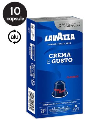 10 Capsule Aluminiu Lavazza Crema e Gusto – Compatibile Nespresso