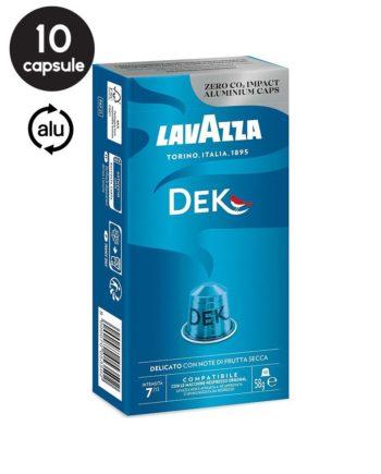 10 Capsule Aluminiu Lavazza Dek – Compatibile Nespresso
