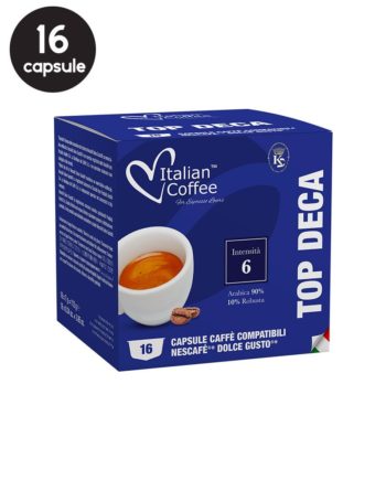 16 Capsule Italian Coffee Top Deca - Compatibile Dolce Gusto