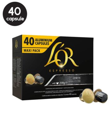 40 Capsule L'Or Espresso Onyx – Compatibile Nespresso