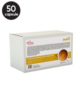 50 Capsule Italian Coffee Espresso Arabica - Compatibile Lavazza Firma