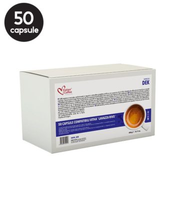 50 Capsule Italian Coffee Espresso Dek - Compatibile Lavazza Firma