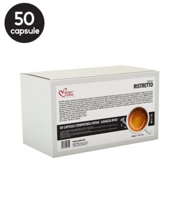 50 Capsule Italian Coffee Espresso Ristretto - Compatibile Lavazza Firma