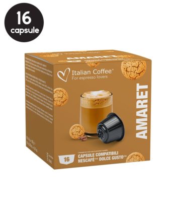 16 Capsule Italian Coffee Amareto - Compatibile Dolce Gusto