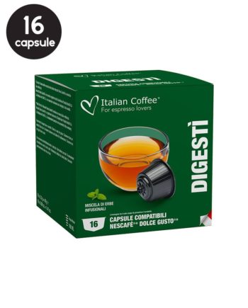 16 Capsule Italian Coffee Ceai Digestiv - Compatibile Dolce Gusto