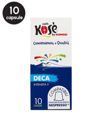 10 Capsule Caffe Kose by Kimbo Deca - Compatibile Nespresso