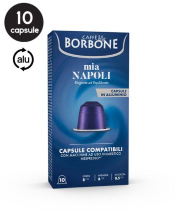 10 Capsule Aluminiu Borbone Mia Napoli – Compatibile Nespresso