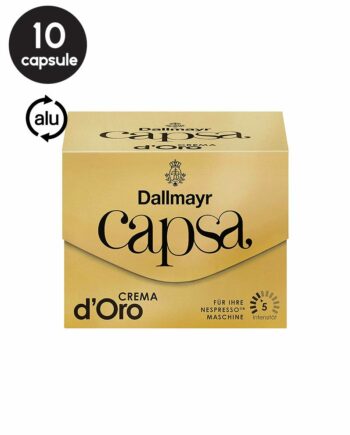 10 Capsule Aluminiu Dallmayr Capsa Crema d'Oro – Compatibile Nespresso