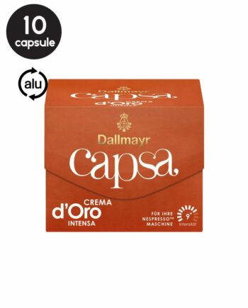 10 Capsule Aluminiu Dallmayr Capsa Crema d'Oro Intensa – Compatibile Nespresso