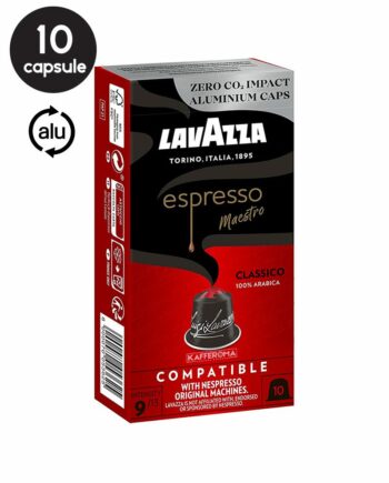 10 Capsule Aluminiu Lavazza Espresso Maestro Classico – Compatibile Nespresso