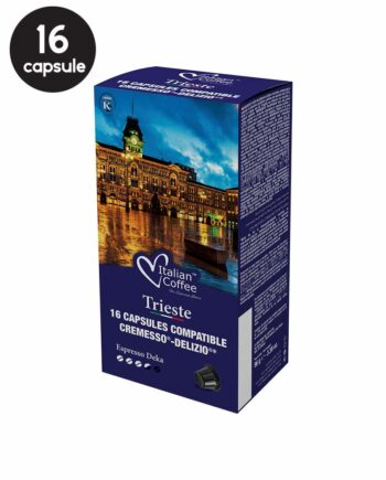 16 Capsule Italian Coffee Trieste Deka - Compatibile Cremesso
