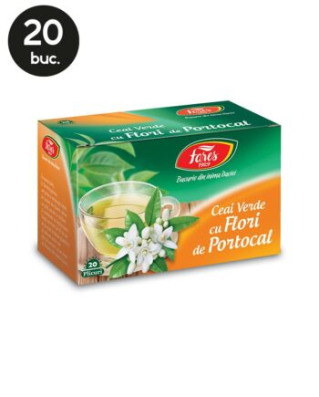 20 Plicuri Ceai Verde cu Flori de Portocal - Fares