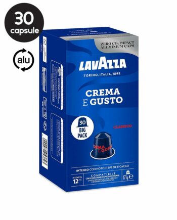 30 Capsule Aluminiu Lavazza Crema e Gusto – Compatibile Nespresso
