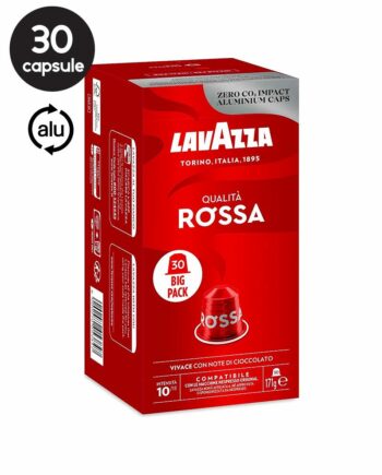 30 Capsule Aluminiu Lavazza Qualita Rossa – Compatibile Nespresso