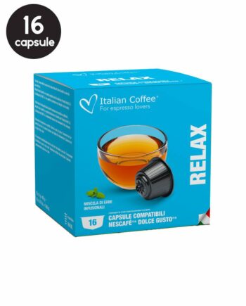 16 Capsule Italian Coffee Ceai Relax - Compatibile Dolce Gusto