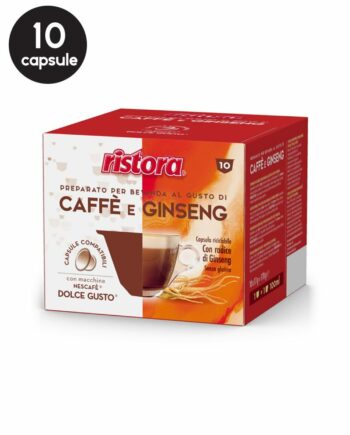 10 Capsule Ristora Caffe e Ginseng - Compatibile Dolce Gusto