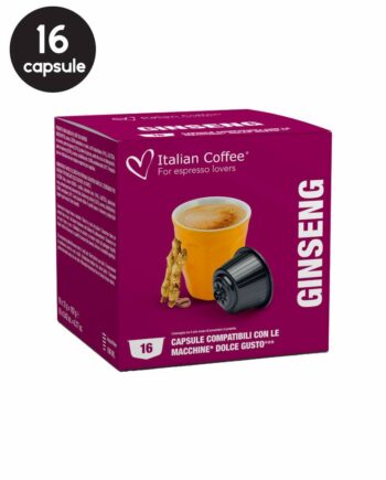 16 Capsule Italian Coffee Ginseng - Compatibile Dolce Gusto