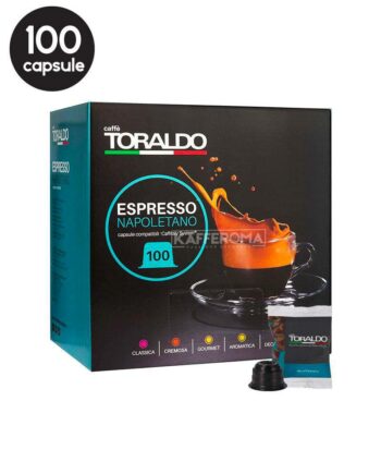 100 Capsule Caffe Toraldo Miscela Decaffeinato - Compatibile Cafissimo / Caffitaly / BeanZ