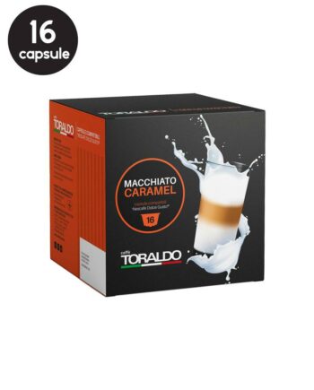 16 Capsule Caffe Toraldo Macchiato Caramel - Compatibile Dolce Gusto